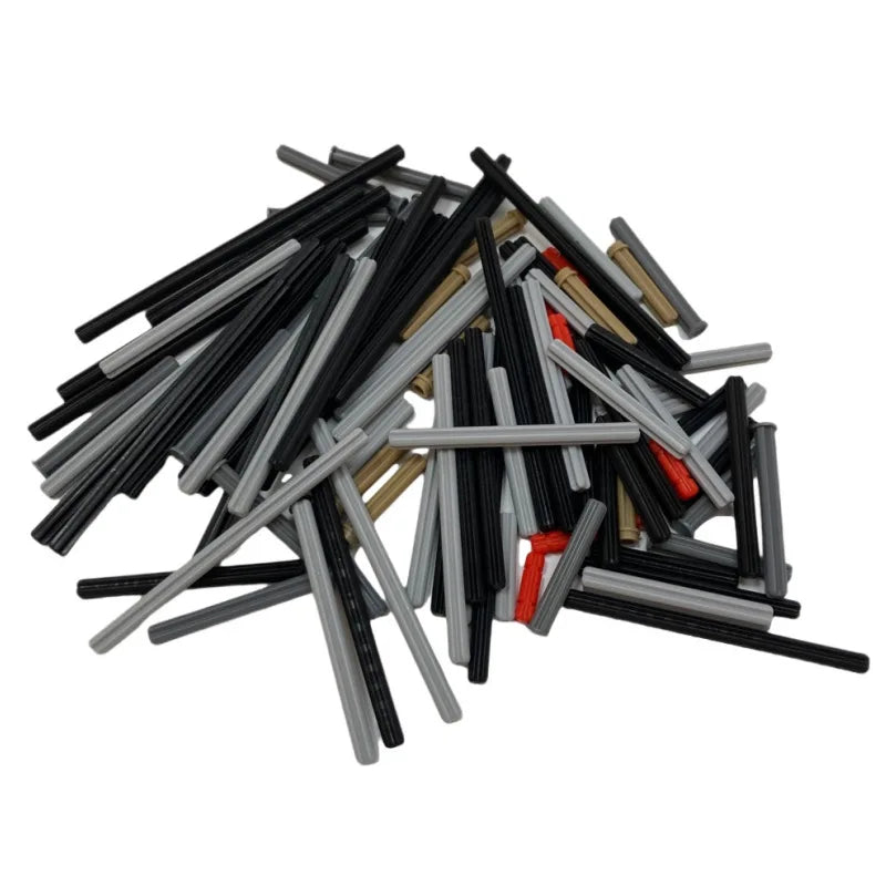 120PCS MOC Technology Blocks Cross Axle Sticks Rod High-Tech Bricks Accessories Compatible with 32062 4519 24316 6587 87083 3706