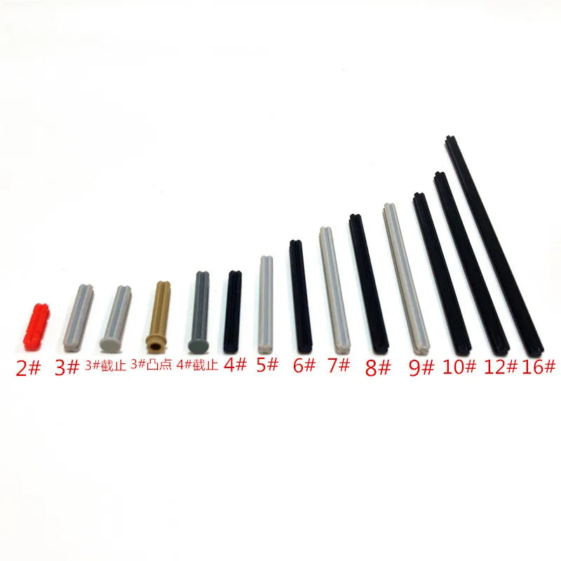 120PCS MOC Technology Blocks Cross Axle Sticks Rod High-Tech Bricks Accessories Compatible with 32062 4519 24316 6587 87083 3706