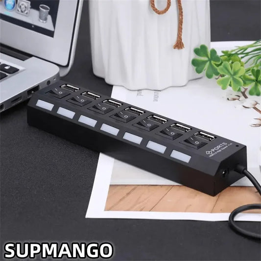 Hub USB Adaptateur USB Multi Ports UtiliserUSB 2.0 PC Ordinateur Accessoires Commutateur USB pour Ordinateur Portable