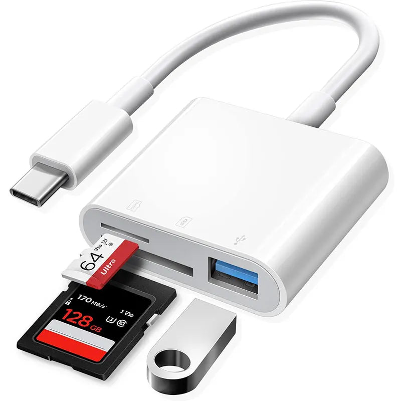 Fro 3 In 1 Typ-C Adapter TF SD Memory Card Reader OTG USB C USB2.0 Card Connector For Samsung Xiaomi Macbook USB Type C Adapter