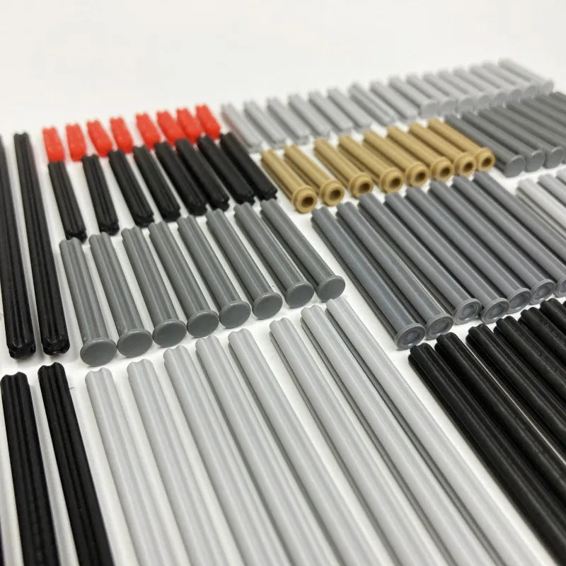 120PCS MOC Technology Blocks Cross Axle Sticks Rod High-Tech Bricks Accessories Compatible with 32062 4519 24316 6587 87083 3706